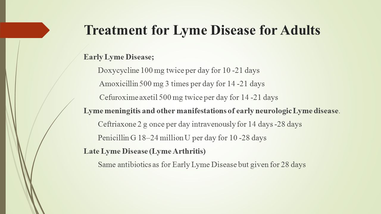 The clinical features and treatment of the lyme disease